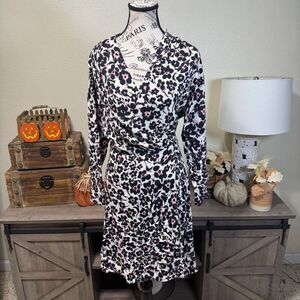 Diane Von Furstenberg Black and White Midi Dress